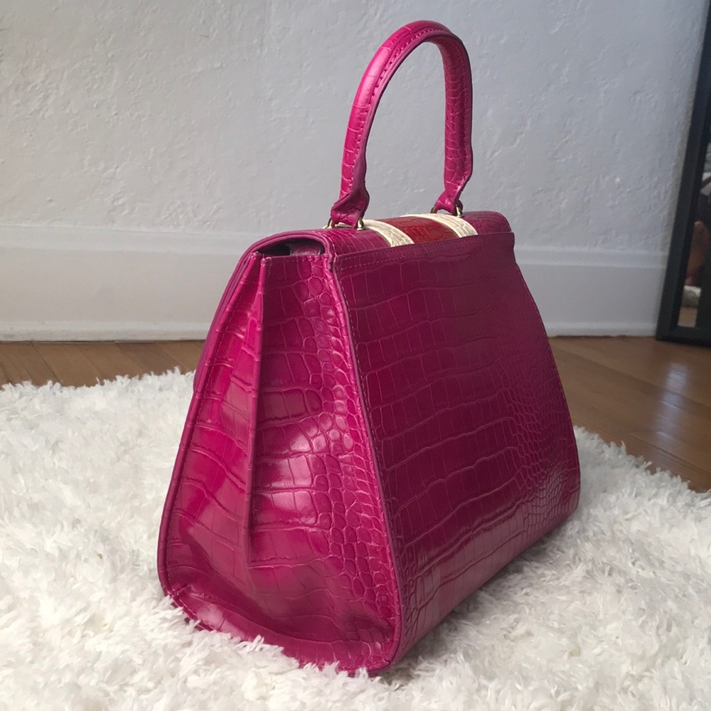NWT Steve Madden Bandie Fushia Satchel - Picture 4 of 8